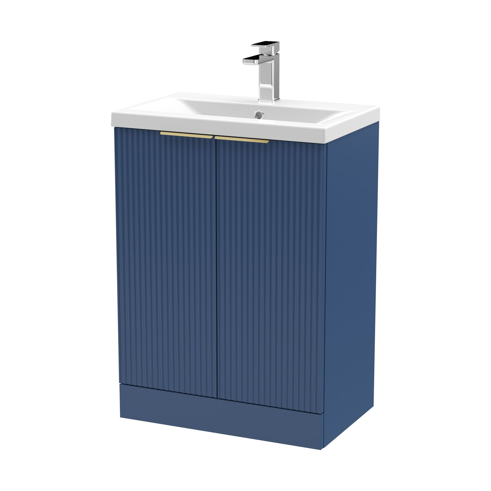 [BFFF325AH324] Tixall Fluted Front Floor Standing Vanity Basin Unit with Choice of Size, Colour and Handle Options - Cutout
