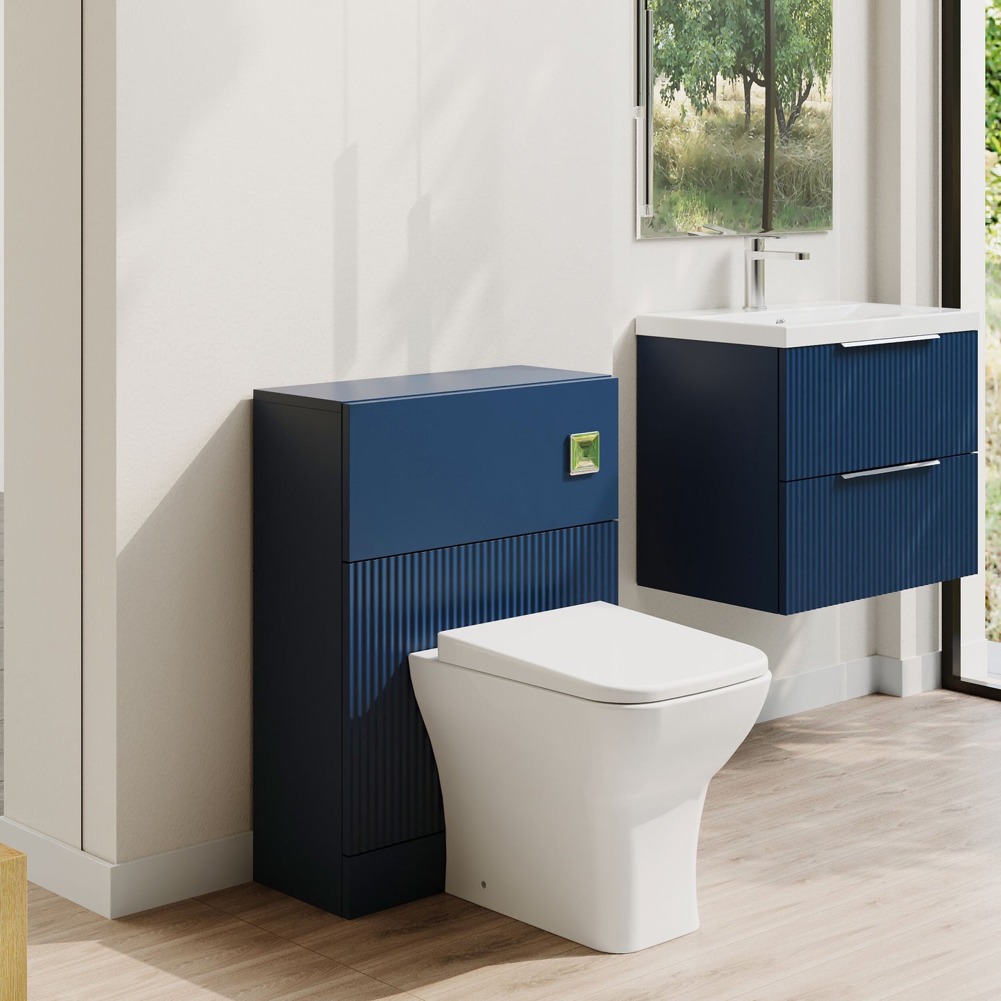 [BFFF341] Balterley Tixall Fluted Front Floor Standing WC Unit, 500mm, Choice of Colour - Lifestyle 3