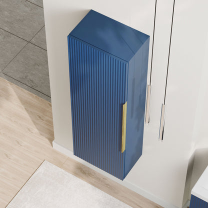 [BFFF362H325] Tixall Fluted Wall Hung Tall Bathroom Storage Unit, 400mm, Multiple Colours and Handle Options - Lifestyle 2