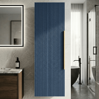 [BFFF362H325] Tixall Fluted Wall Hung Tall Bathroom Storage Unit, 400mm, Multiple Colours and Handle Options - Silo