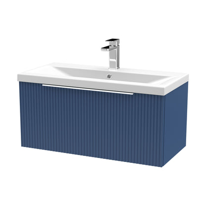 [BFFF396A] Tixall Fluted Front Wall Hung Vanity Basin Unit with Choice of Size, Colour and Handle Options - Cutout