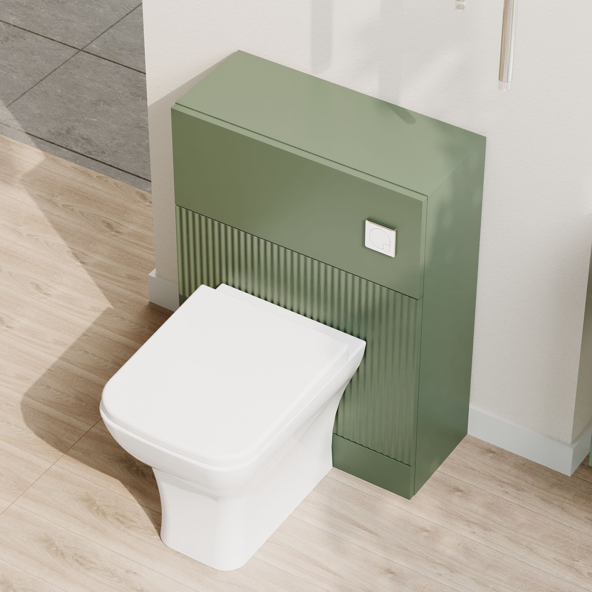 [BFFF841] Balterley Tixall Fluted Front Floor Standing WC Unit, 500mm, Choice of Colour - Lifestyle 2