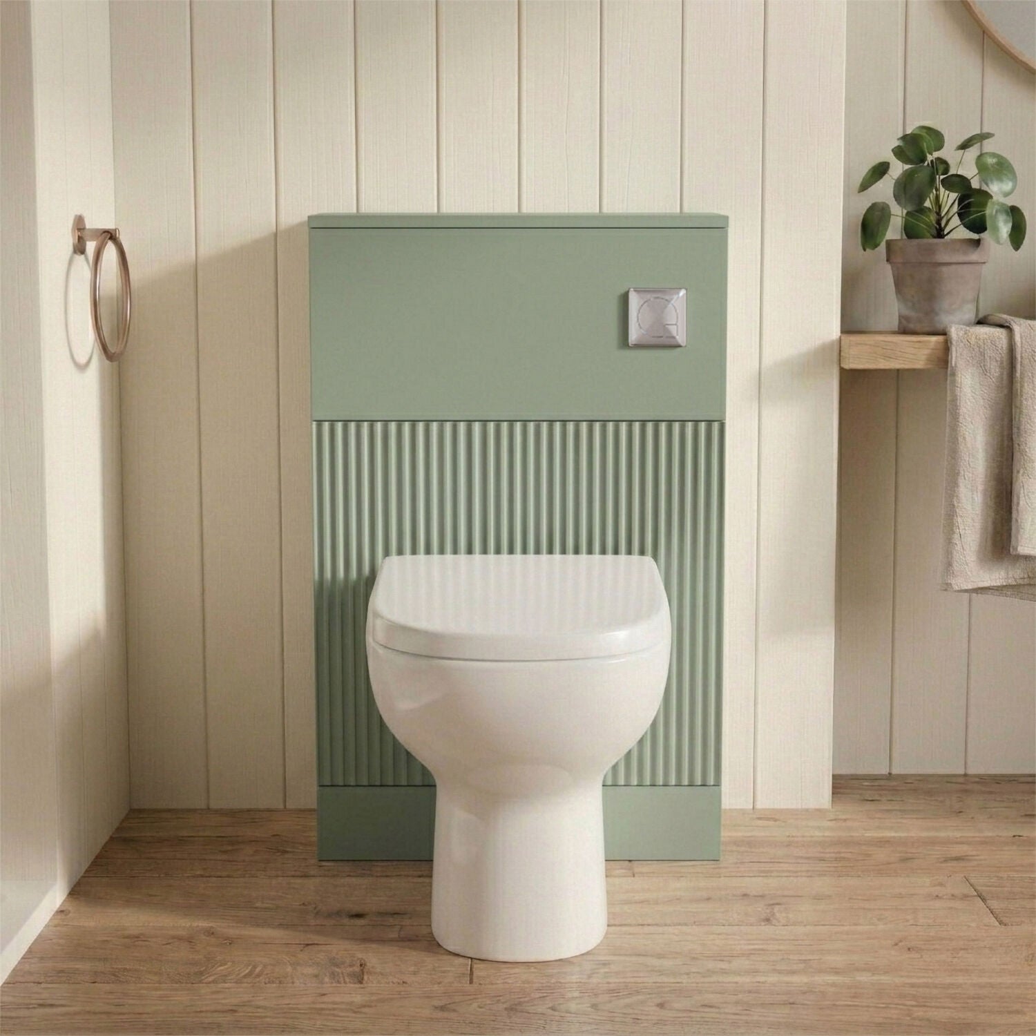[BFFF841] Balterley Tixall Fluted Front Floor Standing WC Unit, 500mm, Choice of Colour - Silo