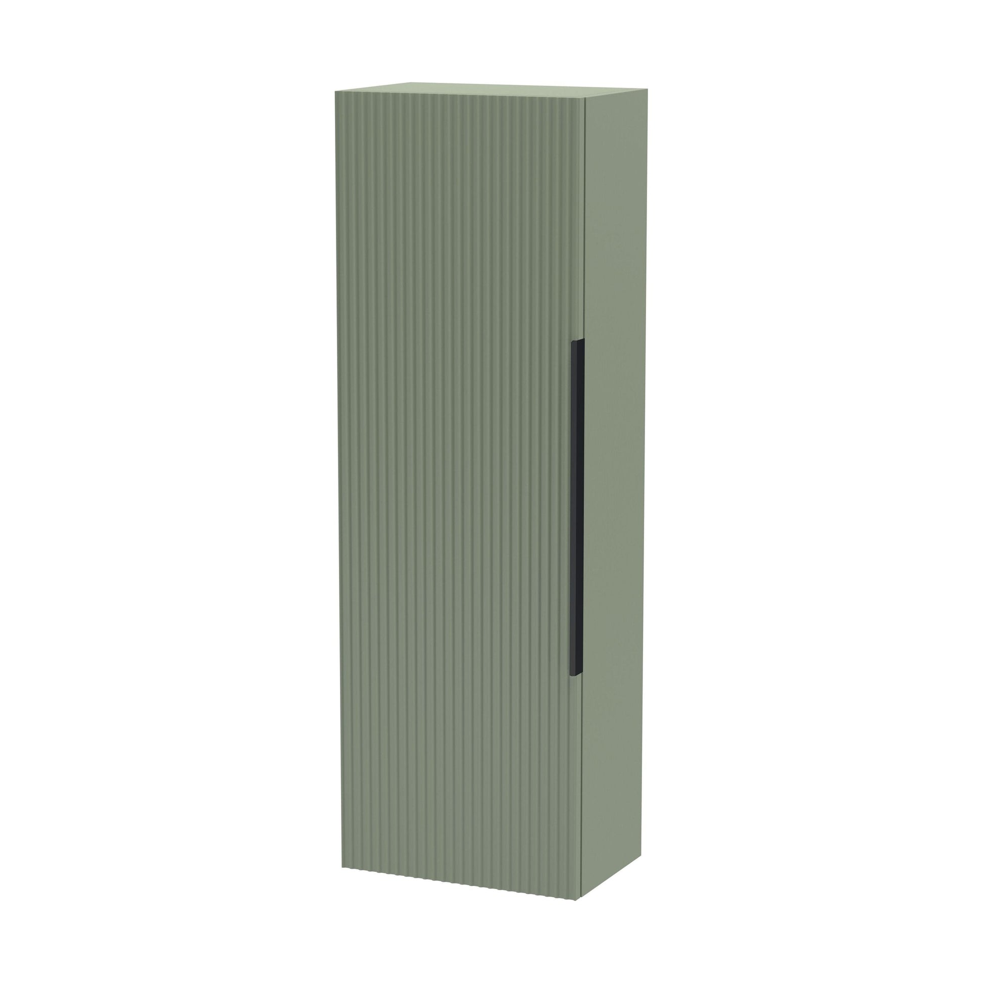 [BFFF862H225] Tixall Fluted Wall Hung Tall Bathroom Storage Unit, 400mm, Multiple Colours and Handle Options - Cutout
