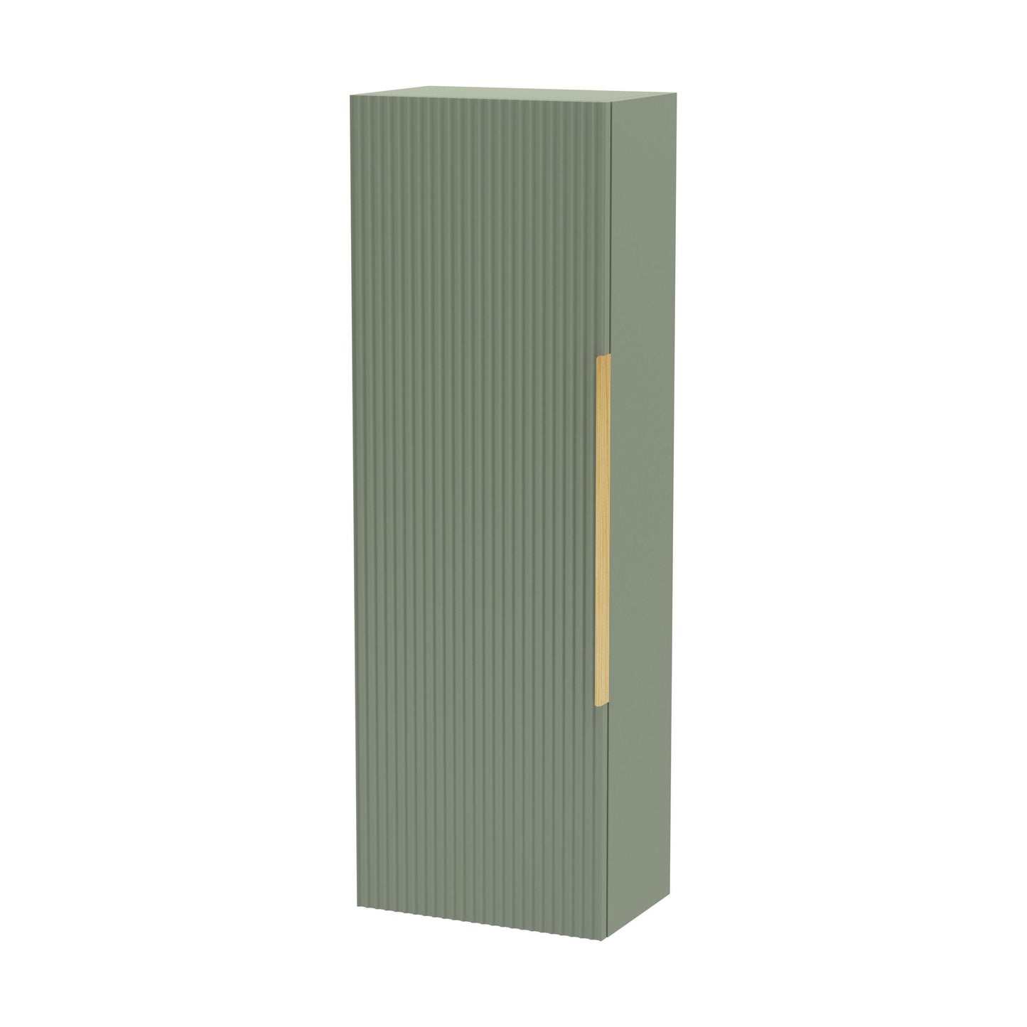 [BFFF862H325] Tixall Fluted Wall Hung Tall Bathroom Storage Unit, 400mm, Multiple Colours and Handle Options - Cutout