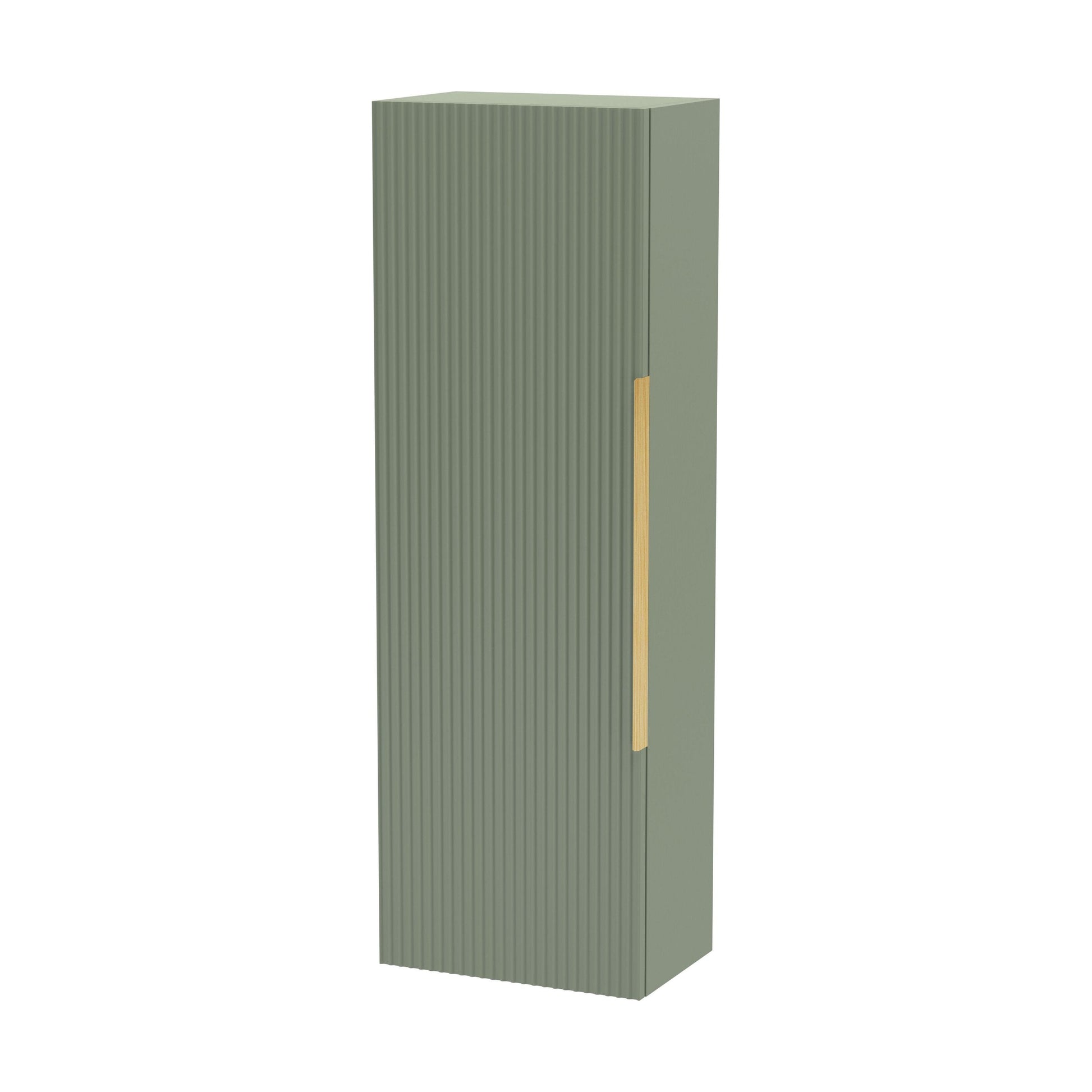 [BFFF862H325] Tixall Fluted Wall Hung Tall Bathroom Storage Unit, 400mm, Multiple Colours and Handle Options - Cutout