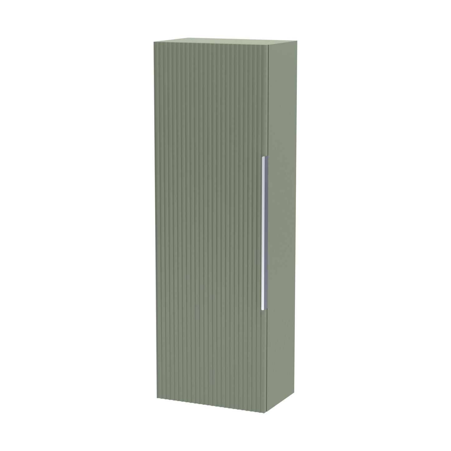 [BFFF862] Tixall Fluted Wall Hung Tall Bathroom Storage Unit, 400mm, Multiple Colours and Handle Options - Cutout