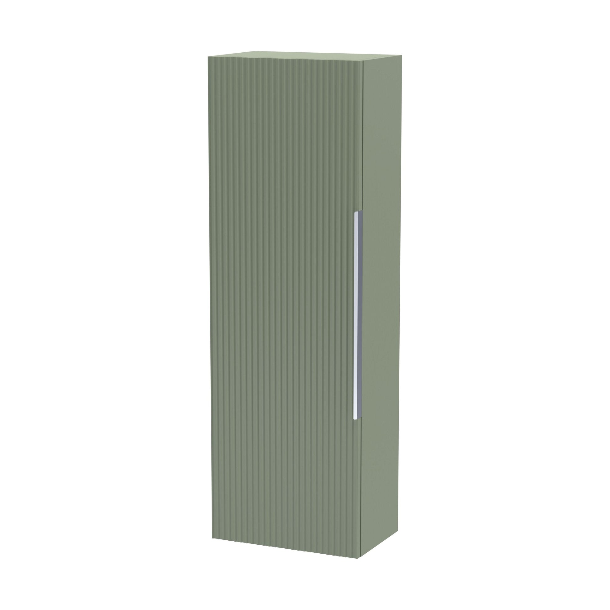 [BFFF862] Tixall Fluted Wall Hung Tall Bathroom Storage Unit, 400mm, Multiple Colours and Handle Options - Cutout