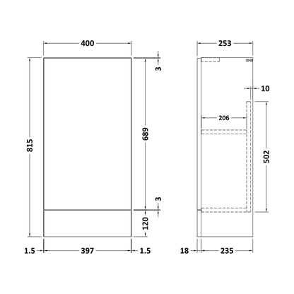 [BFFFL183] 400 Base Unit (235) Slab - Technical Drawing