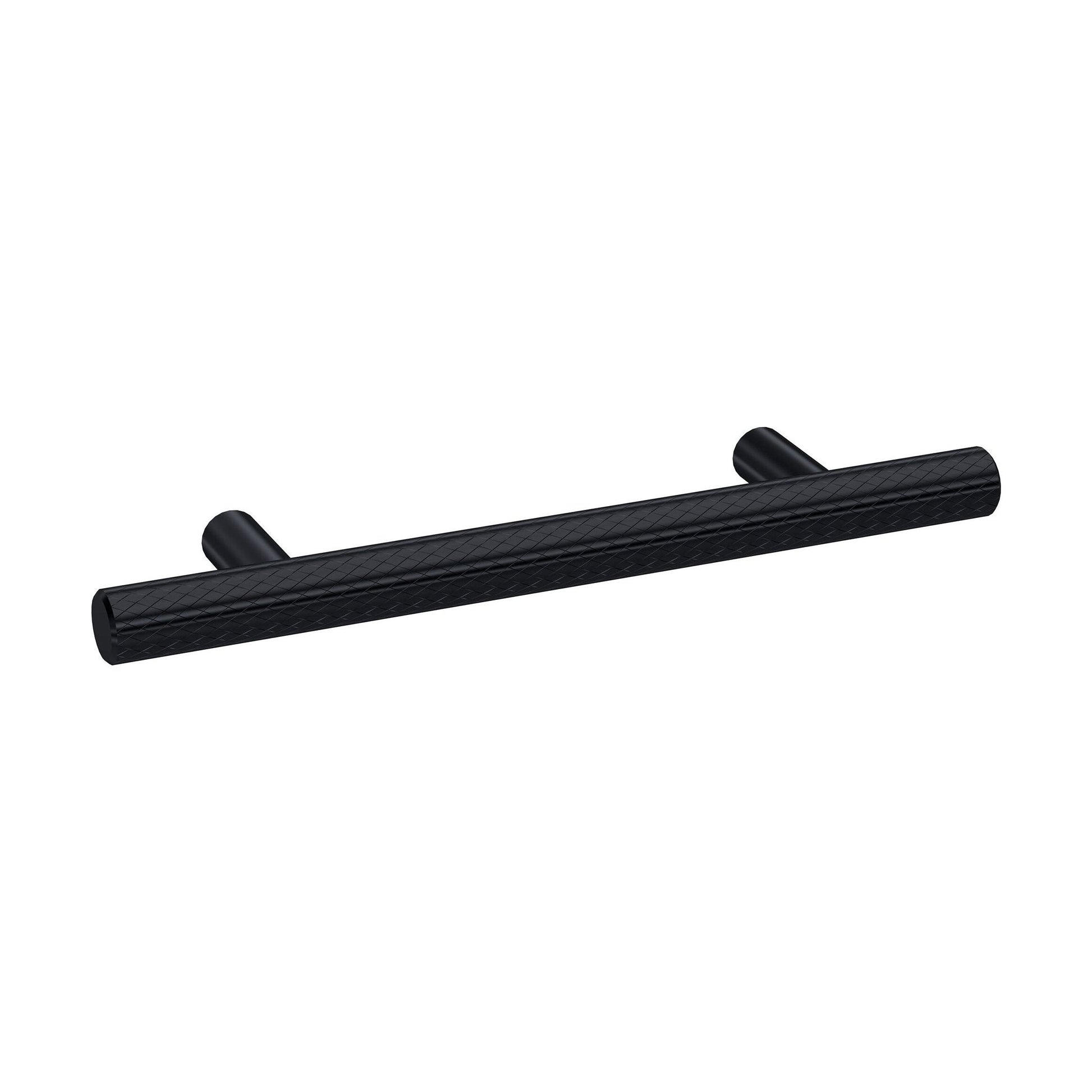 [BFHH020] Furniture Handle Textured Knurled Bar Handle, 156mm (96mm Centres) - Matt Black - Cutout