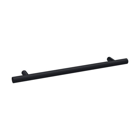 [BFHH022] Furniture Handle Textured Knurled Bar Handle, 252mm (192mm Centres) - Matt Black - Cutout