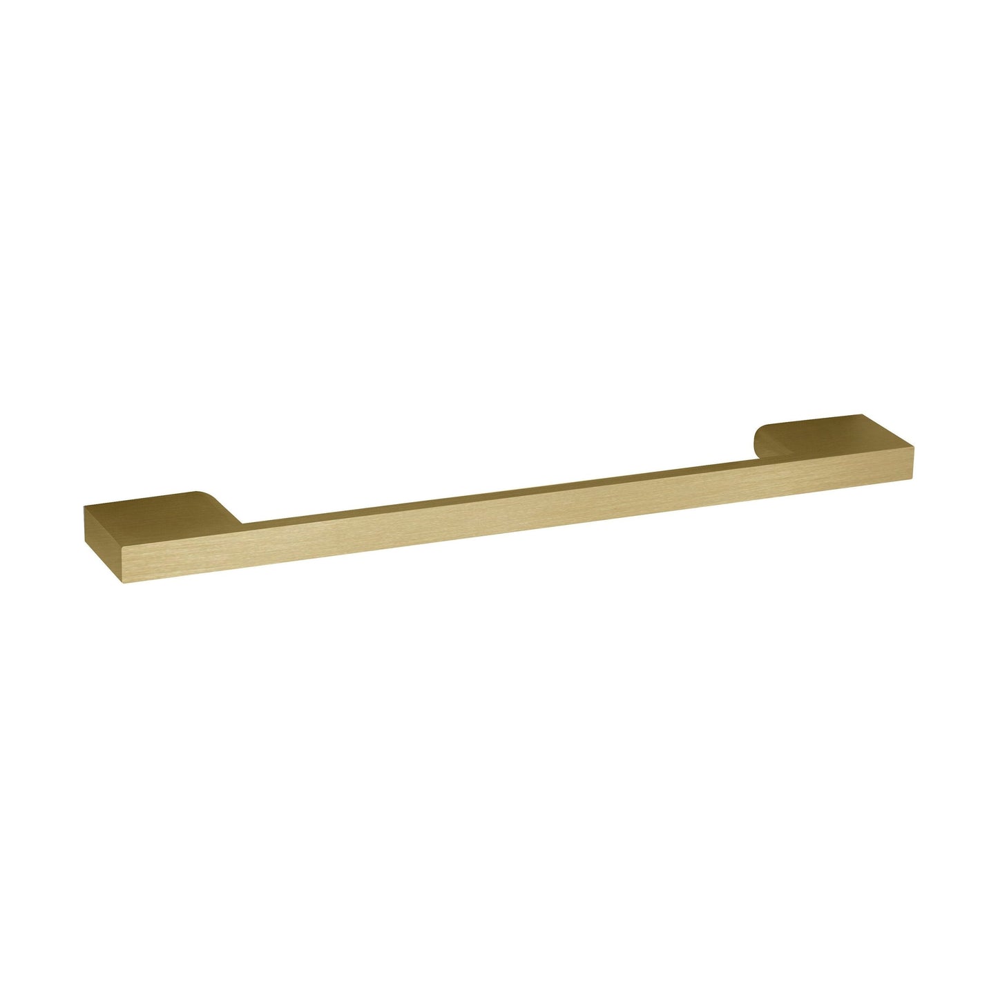 [BFHH027] Furniture Handle Square D Shape Handle, 191mm (160mm Centres) - Brushed Brass - Cutout
