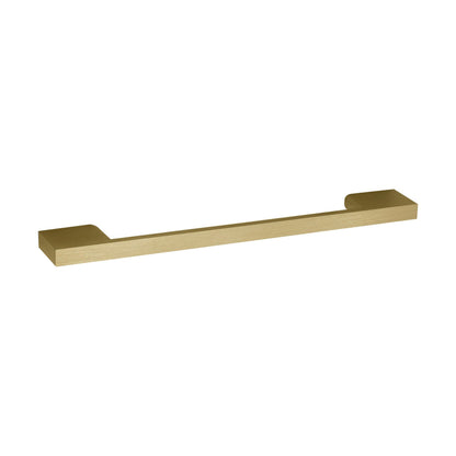 [BFHH027] Furniture Handle Square D Shape Handle, 191mm (160mm Centres) - Brushed Brass - Cutout