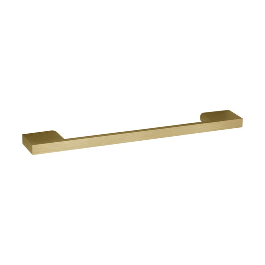 [BFHH027] Furniture Handle Square D Shape Handle, 191mm (160mm Centres) - Brushed Brass - Cutout