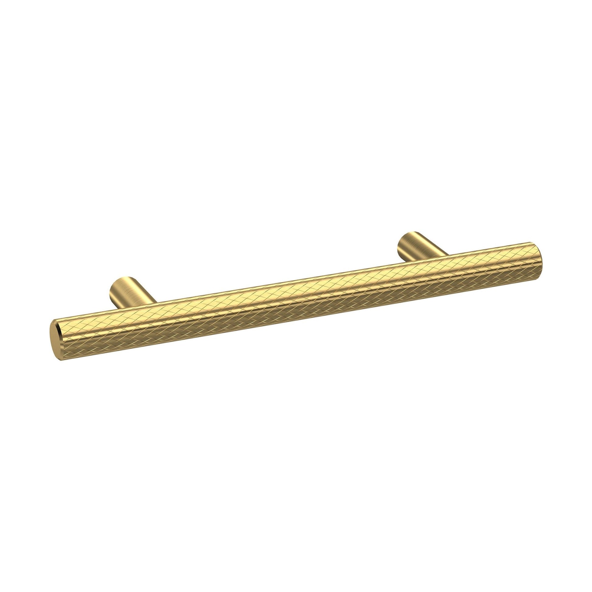 [BFHH030] Furniture Handle Textured Knurled Bar Handle, 156mm (96mm Centres) - Brushed Brass - Cutout