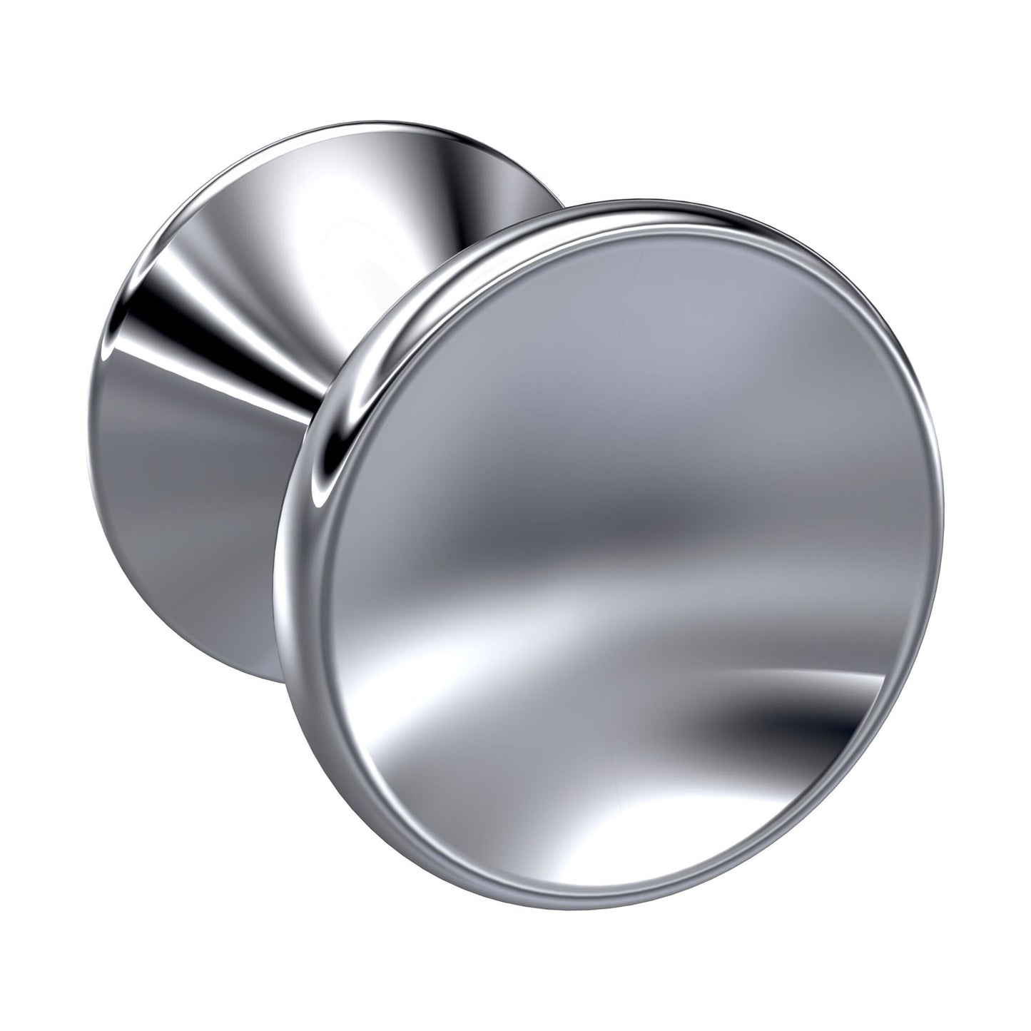 [BFHH113] Indented Round Knob, 30mm - Chrome - Cutout
