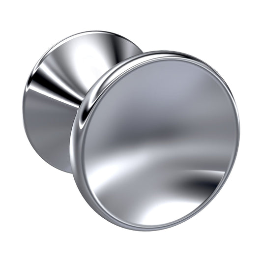 [BFHH113] Indented Round Knob, 30mm - Chrome - Cutout