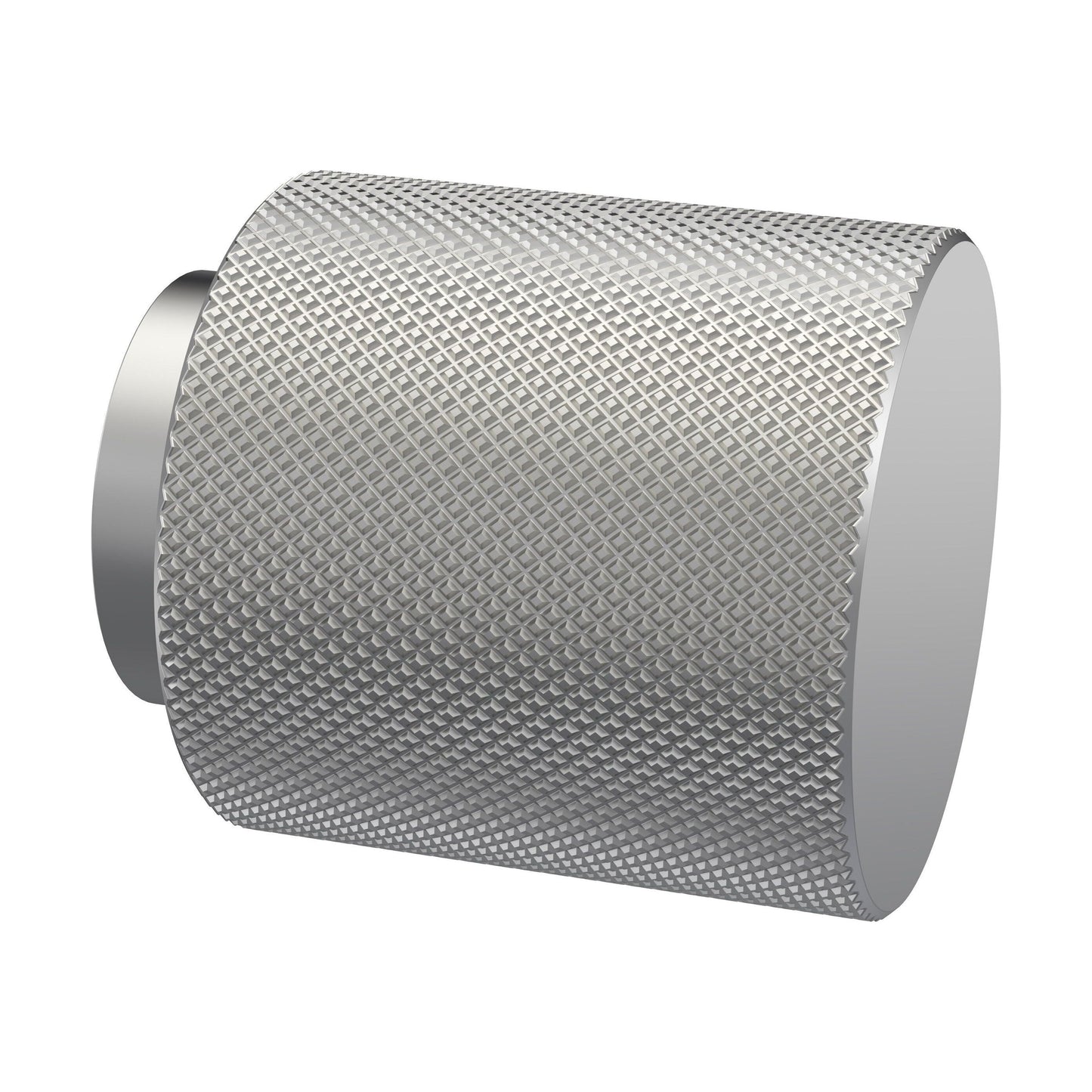 [BFHH114] Knurled Indented Round Knob, 30mm - Satin Nickel - Cutout