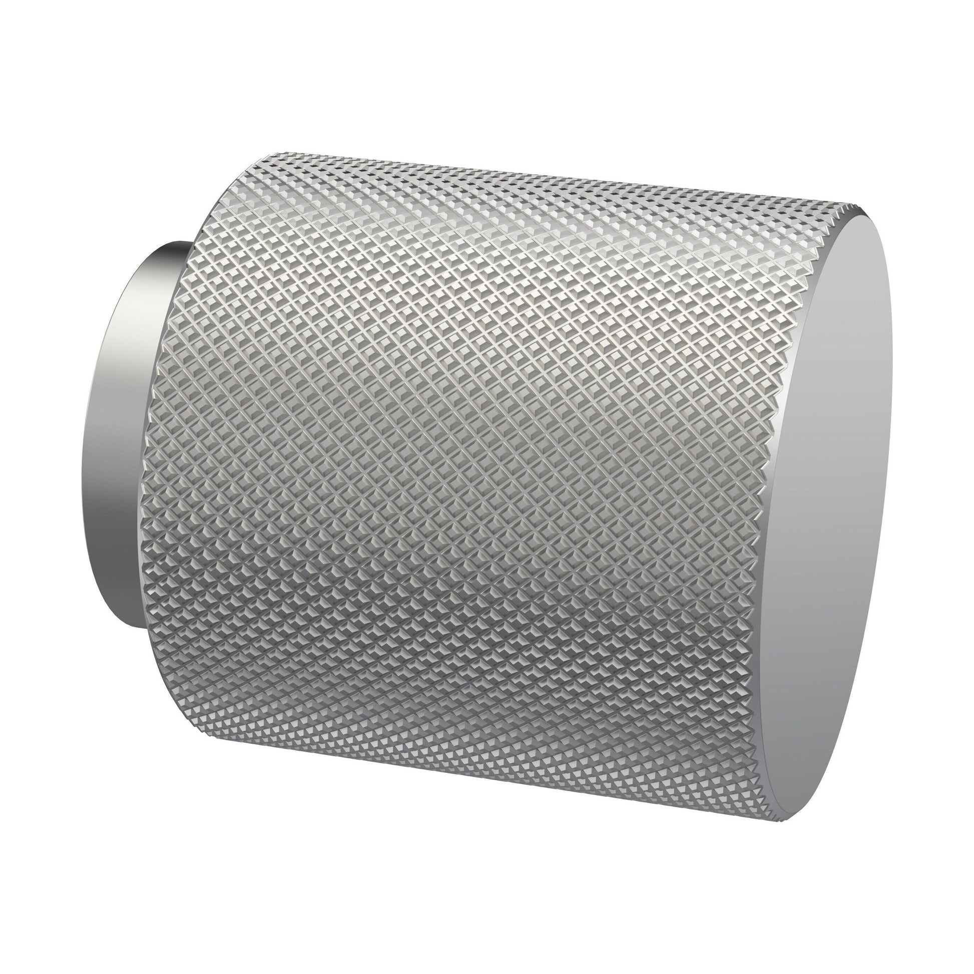 [BFHH114] Knurled Indented Round Knob, 30mm - Satin Nickel - Cutout