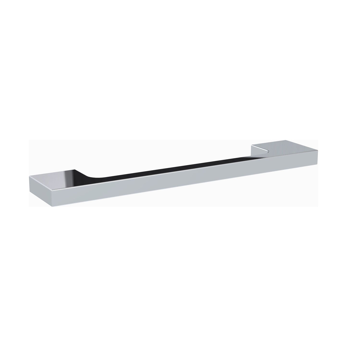 [BFHH182] Furniture Handle Slimline Square D Shape Handle, 152mm (128mm Centres) - Chrome - Cutout
