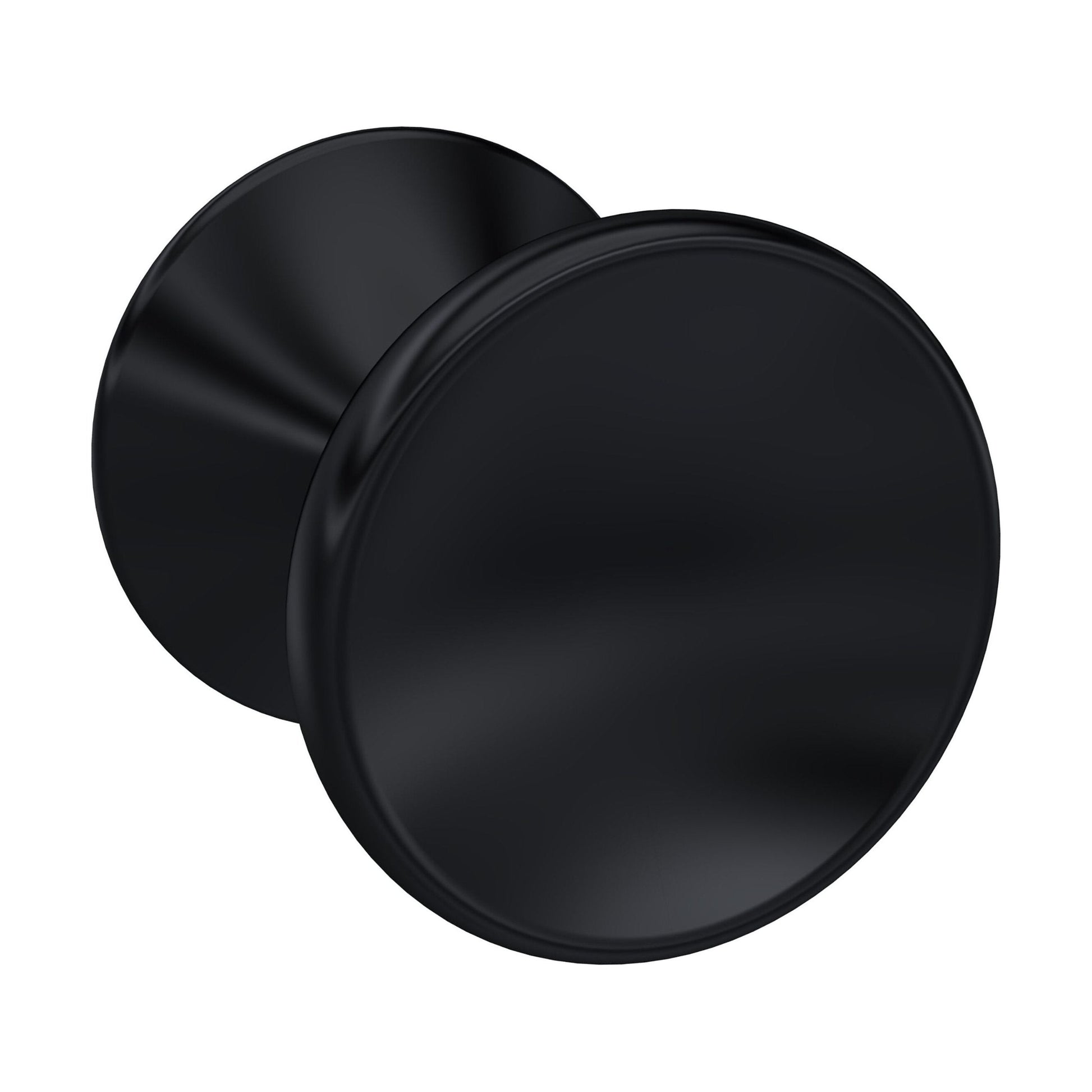 [BFHH213] Indented Round Knob, 30mm - Matt Black - Cutout