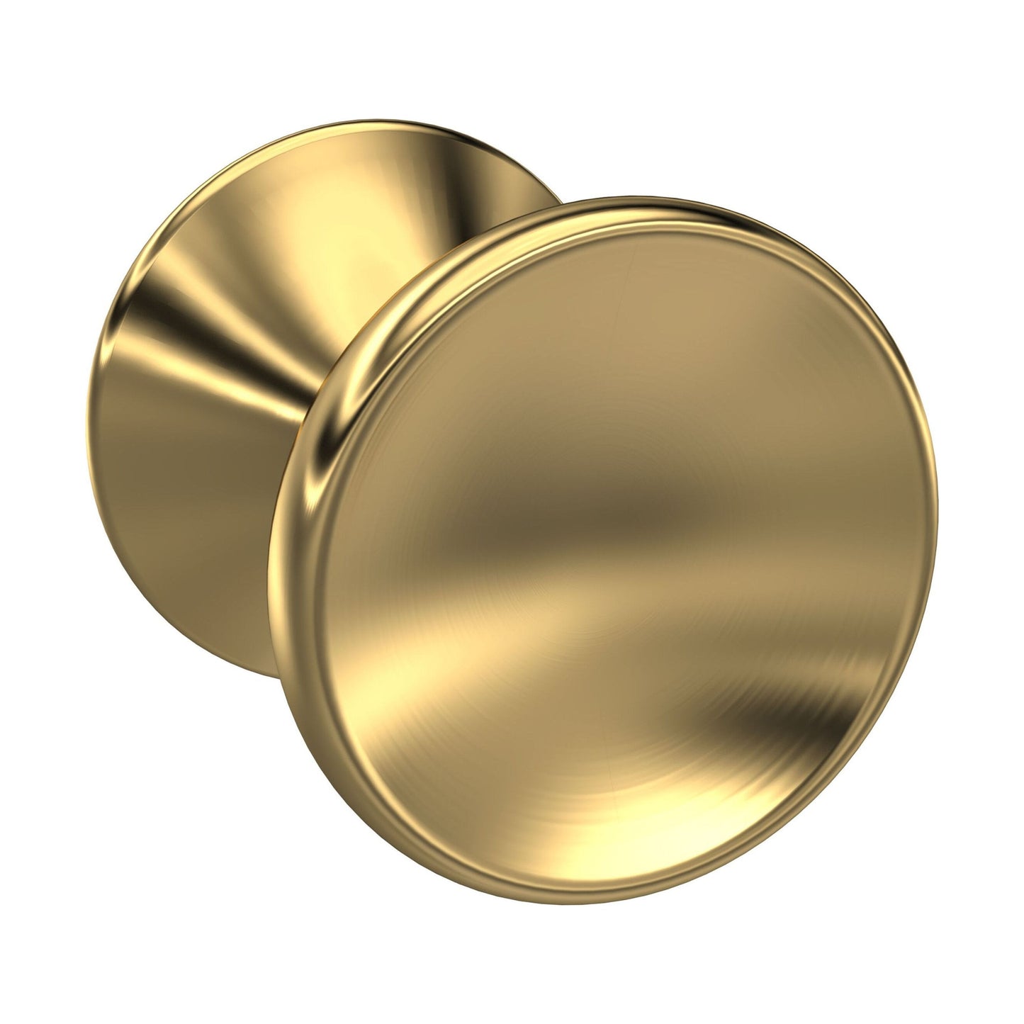[BFHH313] Indented Round Knob, 30mm - Brushed Brass - Cutout