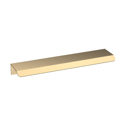 [BFHH324] Finger Pull Handle, 150mm (96mm Centres) - Brushed Brass - Cutout