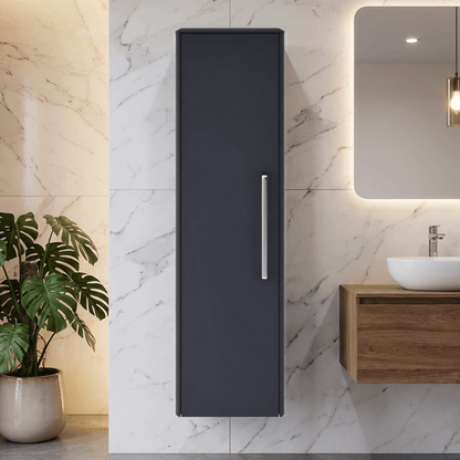 [BFHO362] Croxden Tall Wall Mounted Bathroom Storage Unit - 1200 x 350 x 250mm - Silo