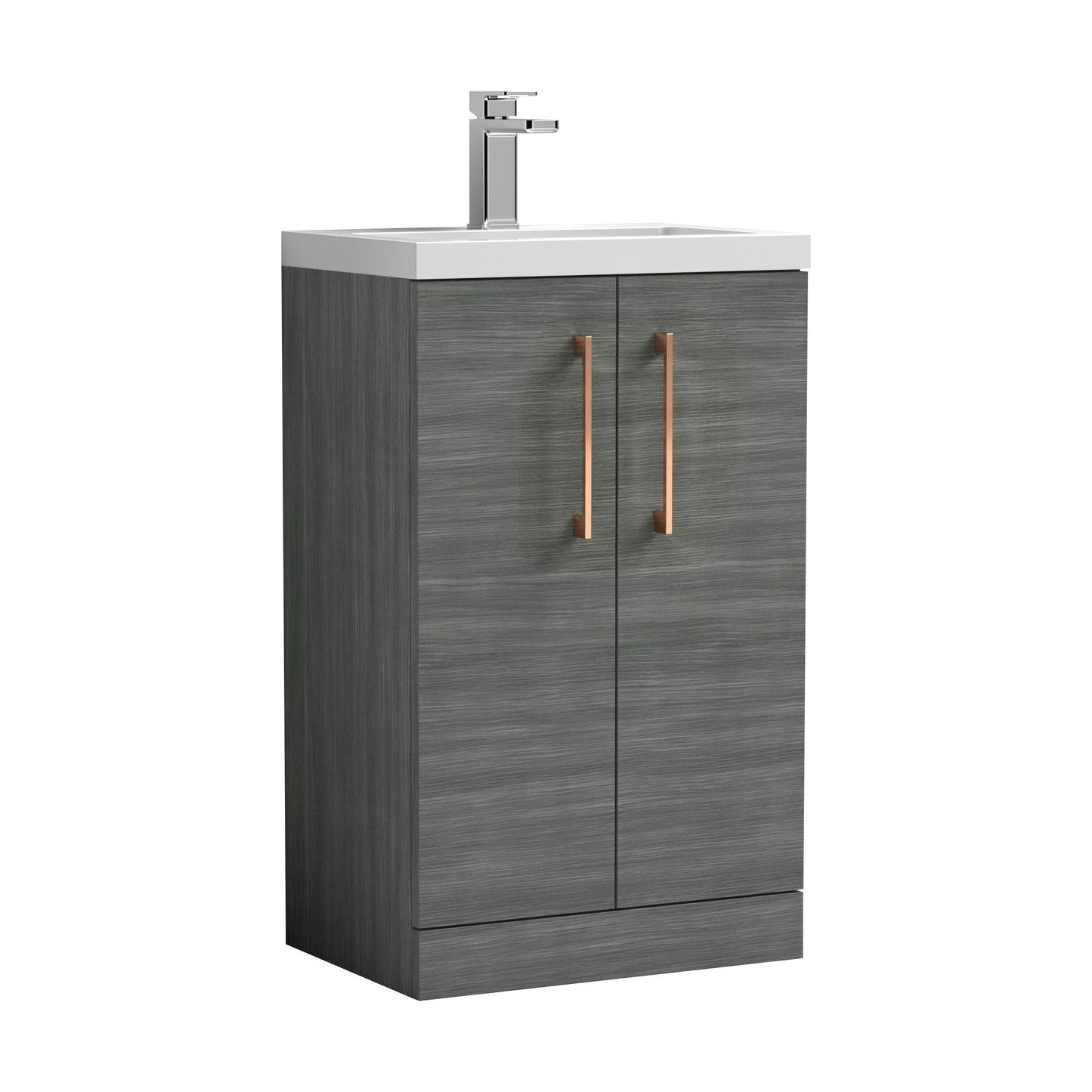[BFLE004EH019] Bramshall Floor Standing Cloakroom Vanity Basin Unit with Choice of Finish, Handle Finish and Size - Cutout