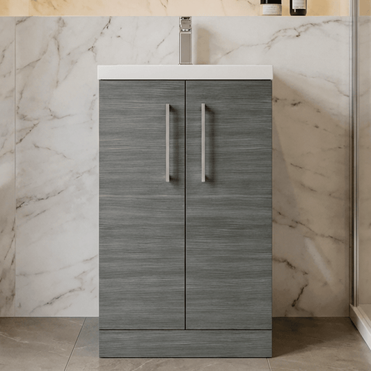 [BFLE004E] Bramshall Floor Standing Cloakroom Vanity Basin Unit with Choice of Finish, Handle Finish and Size - Silo