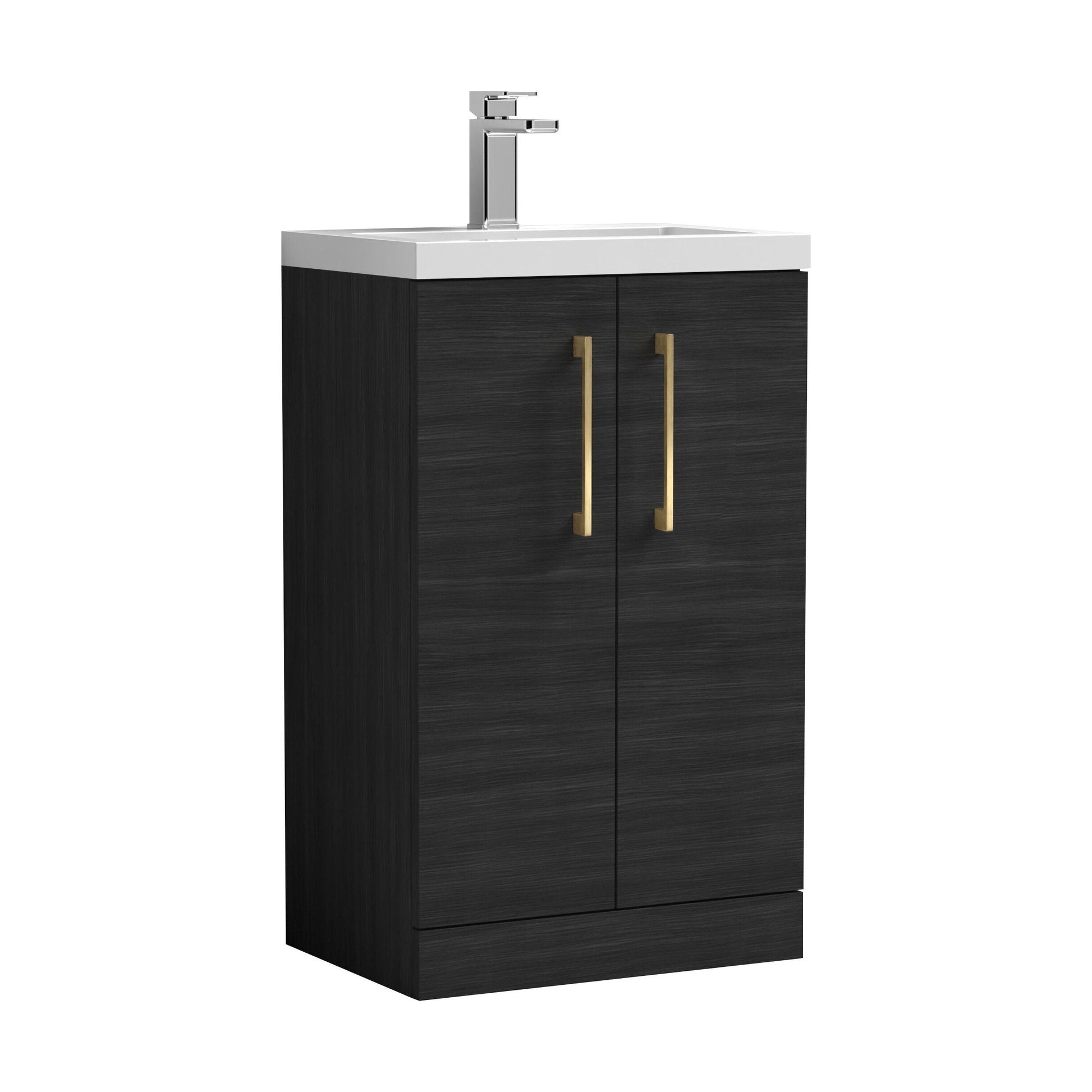 [BFLE005EH017] Bramshall Floor Standing Cloakroom Vanity Basin Unit with Choice of Finish, Handle Finish and Size - Cutout