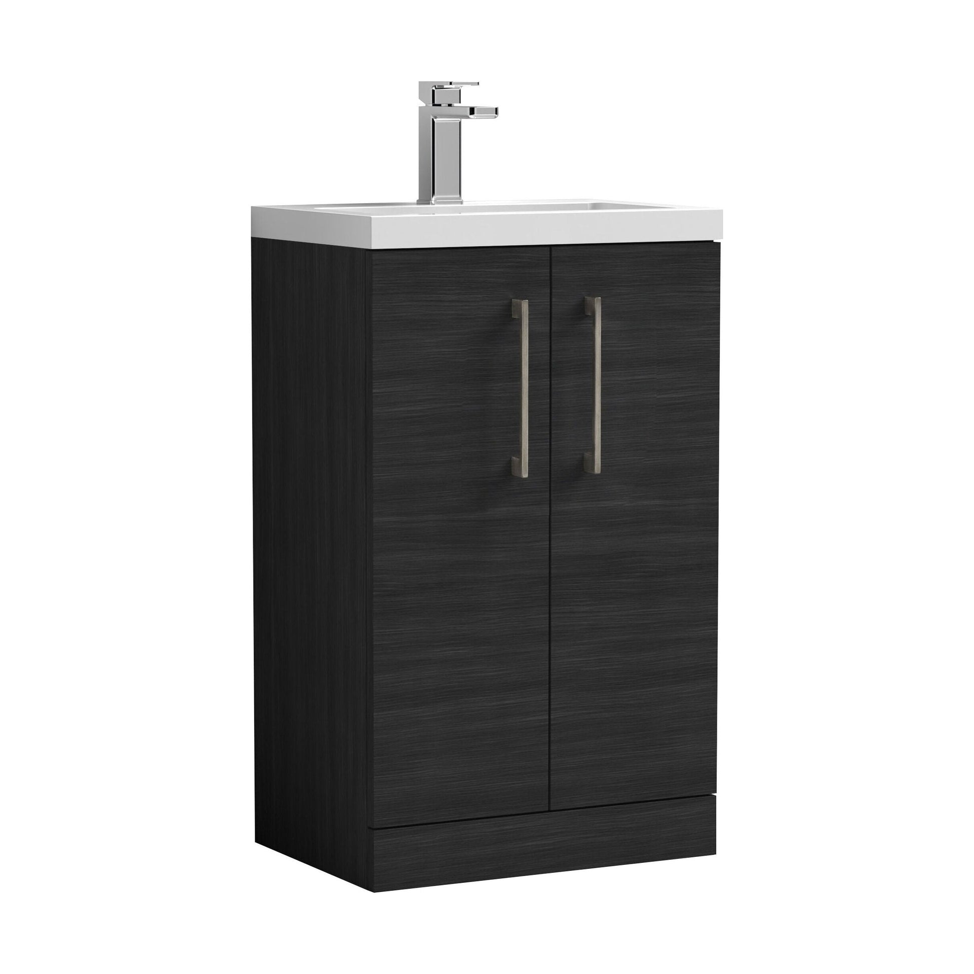 [BFLE005EH716] Bramshall Floor Standing Cloakroom Vanity Basin Unit with Choice of Finish, Handle Finish and Size - Cutout