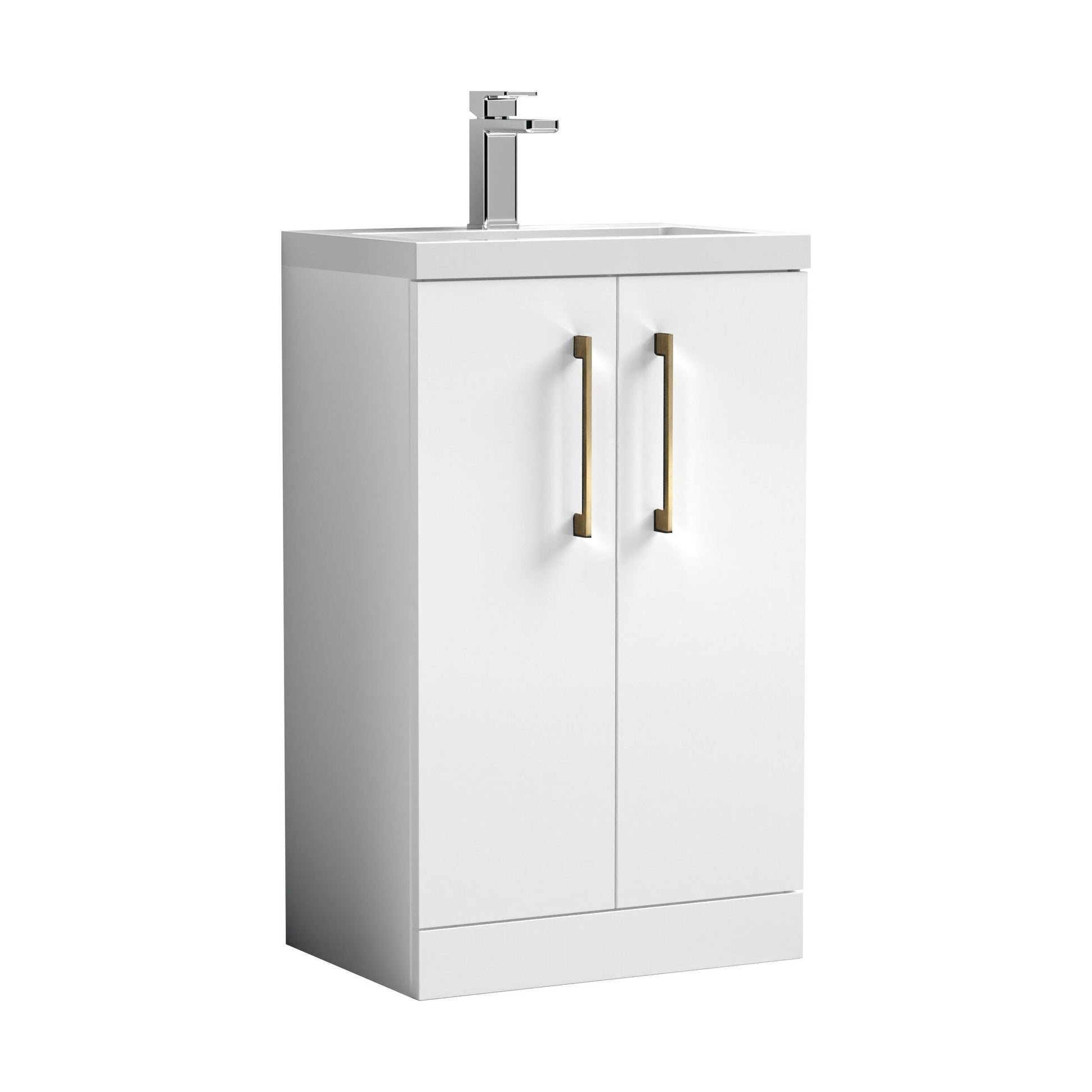 [BFLE006EH017] Bramshall Floor Standing Cloakroom Vanity Basin Unit with Choice of Finish, Handle Finish and Size - Cutout