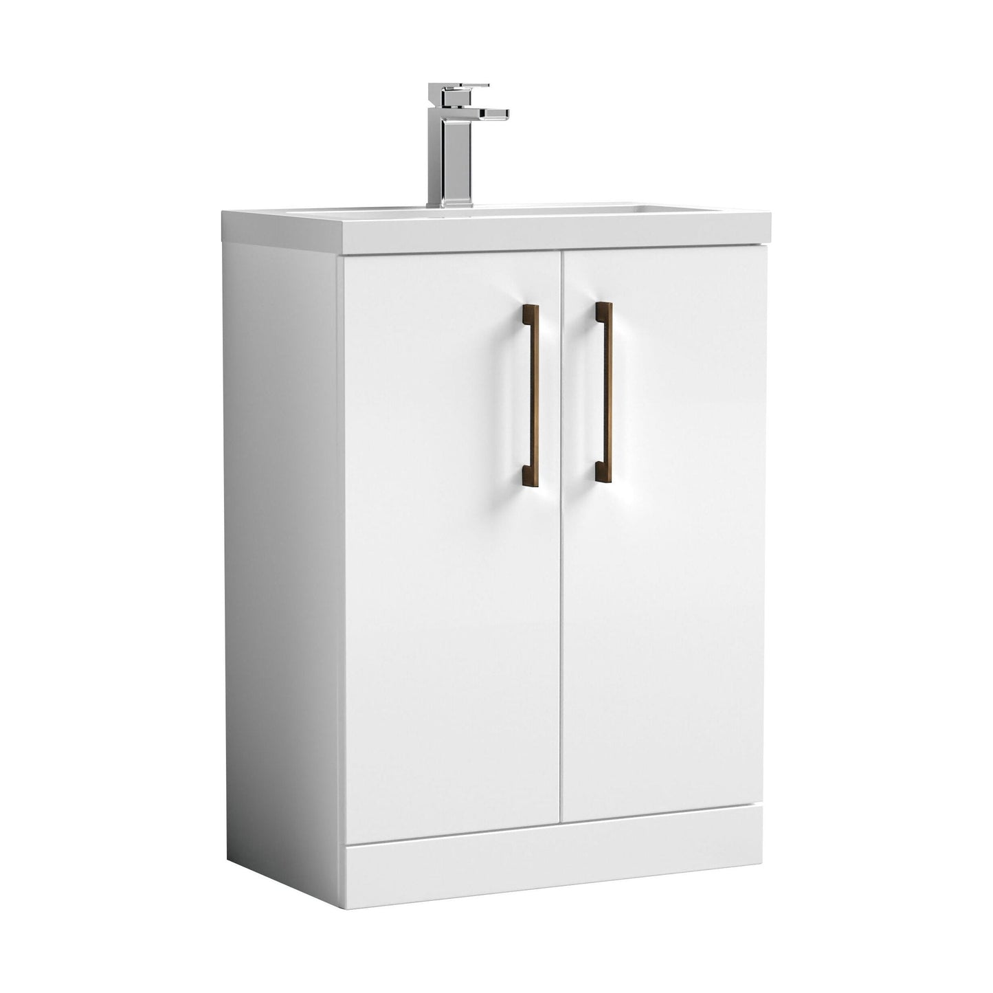 [BFLE027EH1516] Bramshall Floor Standing Cloakroom Vanity Basin Unit with Choice of Finish, Handle Finish and Size - Cutout