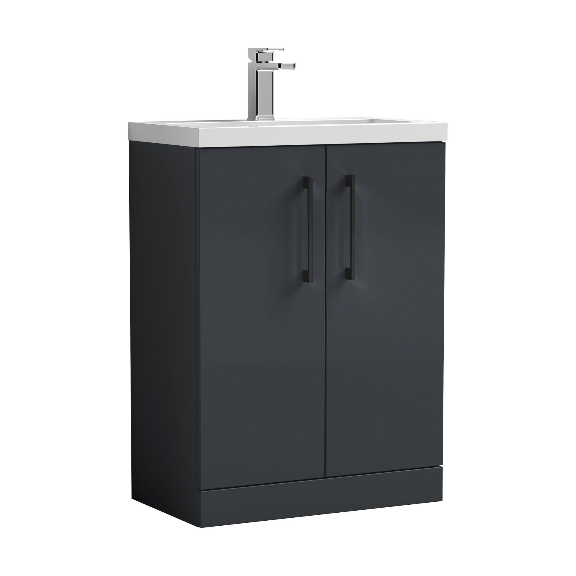 [BFLE029EH018] Bramshall Floor Standing Cloakroom Vanity Basin Unit with Choice of Finish, Handle Finish and Size - Cutout
