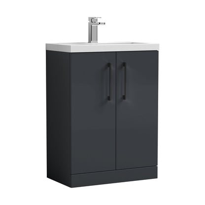[BFLE029EH018] Bramshall Floor Standing Cloakroom Vanity Basin Unit with Choice of Finish, Handle Finish and Size - Cutout