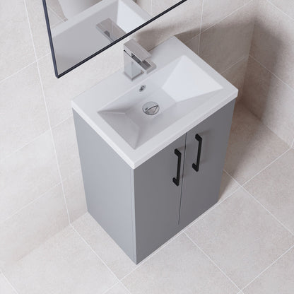 [BFLE030EH018] Bramshall Floor Standing Cloakroom Vanity Basin Unit with Choice of Finish, Handle Finish and Size - Lifestyle 2