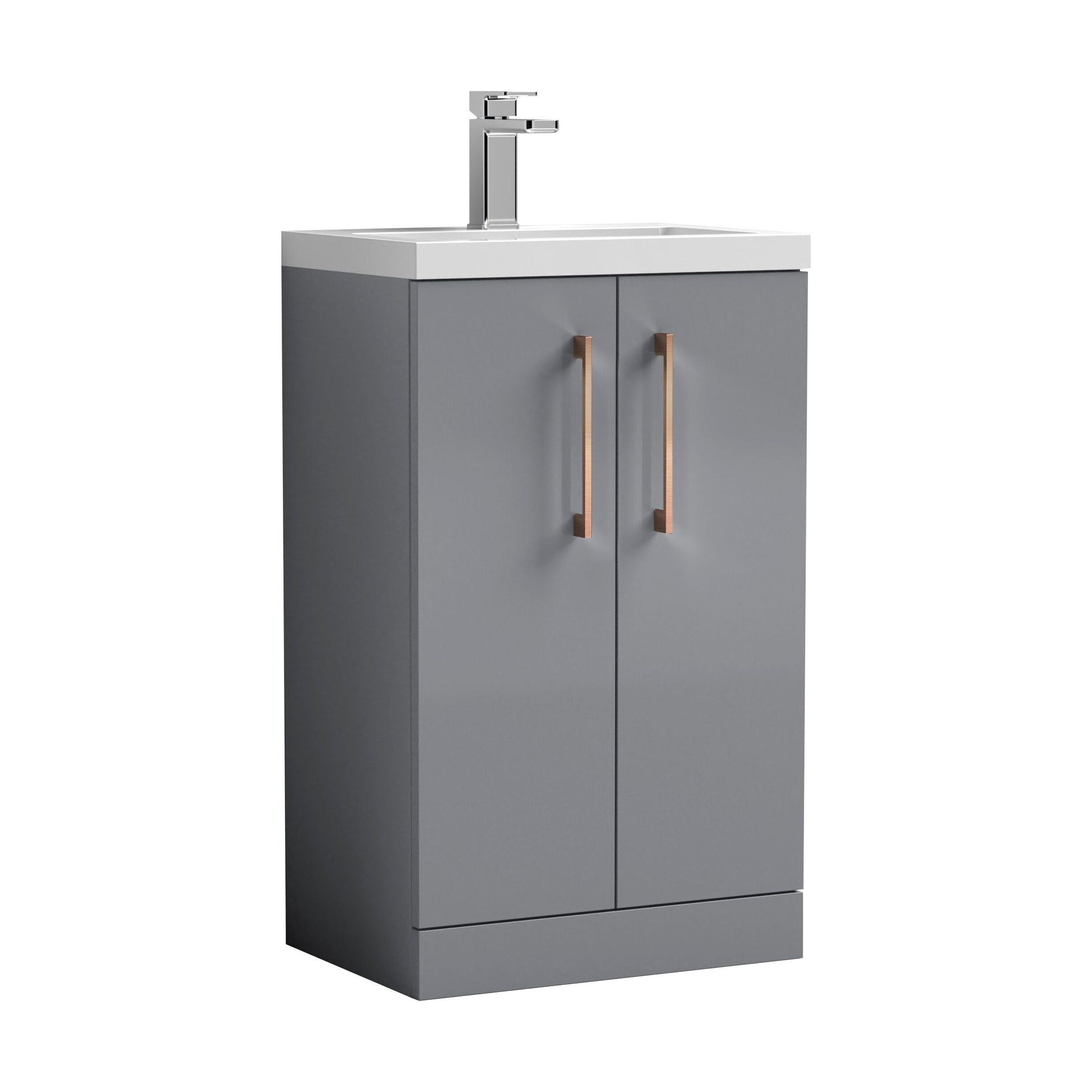 [BFLE030EH1516] Bramshall Floor Standing Cloakroom Vanity Basin Unit with Choice of Finish, Handle Finish and Size - Cutout