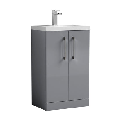 [BFLE030EH716] Bramshall Floor Standing Cloakroom Vanity Basin Unit with Choice of Finish, Handle Finish and Size - Cutout
