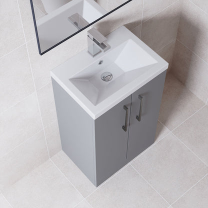 [BFLE030EH716] Bramshall Floor Standing Cloakroom Vanity Basin Unit with Choice of Finish, Handle Finish and Size - Lifestyle 2