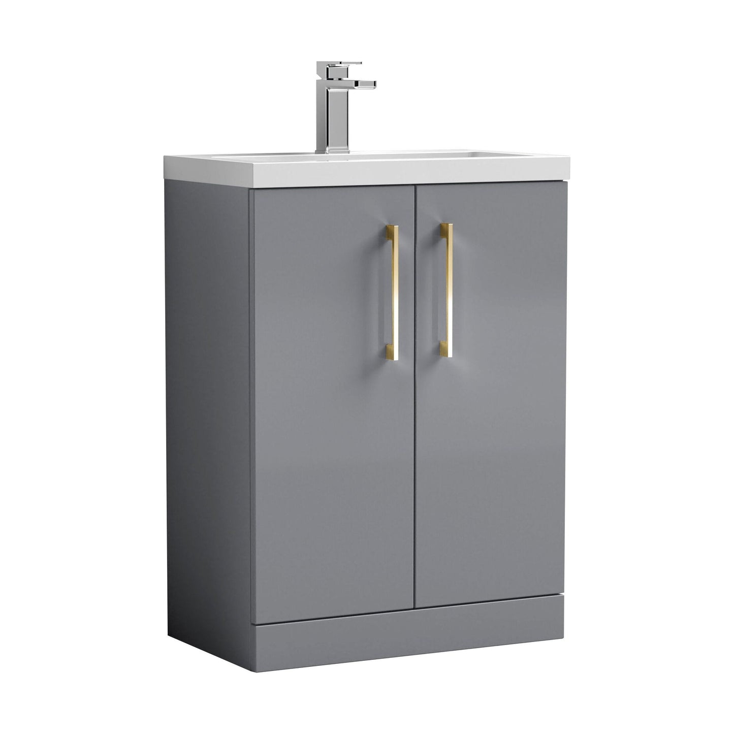 [BFLE031EH017] Bramshall Floor Standing Cloakroom Vanity Basin Unit with Choice of Finish, Handle Finish and Size - Cutout