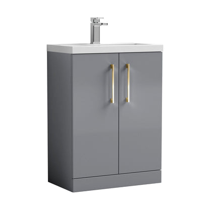 [BFLE031EH017] Bramshall Floor Standing Cloakroom Vanity Basin Unit with Choice of Finish, Handle Finish and Size - Cutout