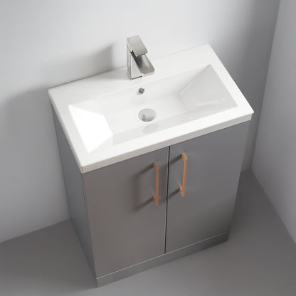 [BFLE031EH1516] Bramshall Floor Standing Cloakroom Vanity Basin Unit with Choice of Finish, Handle Finish and Size - Lifestyle 2