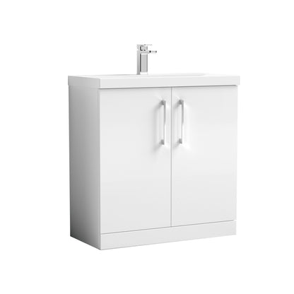 [BFLE105A] Contemporary Floor Standing Vanity Unit with Mid-Edge Basin, Choice of Size - Cutout