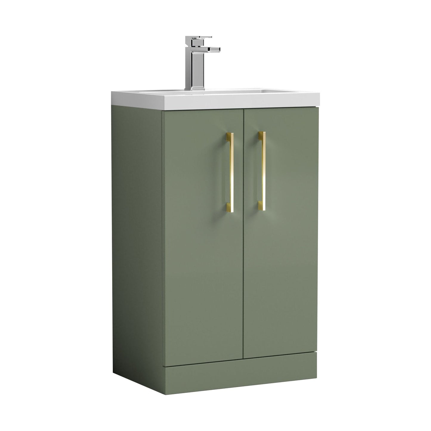 [BFLE118EH017] Bramshall Floor Standing Cloakroom Vanity Basin Unit with Choice of Finish, Handle Finish and Size - Cutout