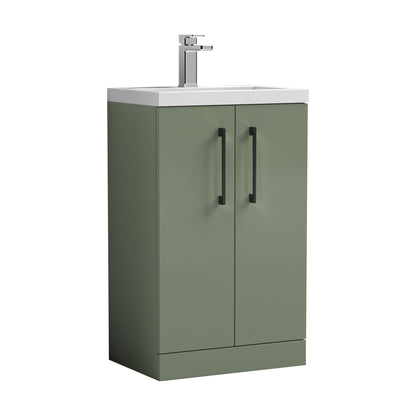 [BFLE118EH018] Bramshall Floor Standing Cloakroom Vanity Basin Unit with Choice of Finish, Handle Finish and Size - Cutout