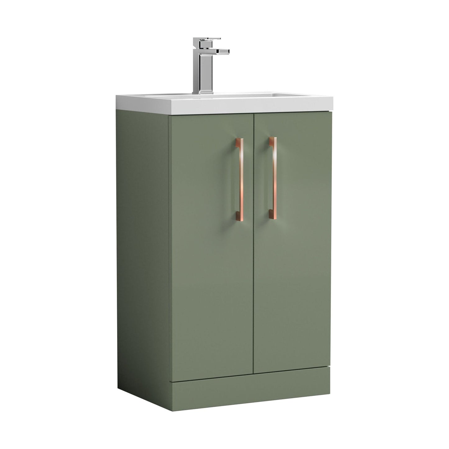[BFLE118EH019] Bramshall Floor Standing Cloakroom Vanity Basin Unit with Choice of Finish, Handle Finish and Size - Cutout