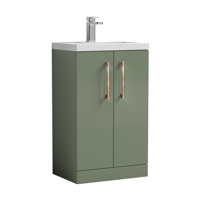 [BFLE118EH019] Bramshall Floor Standing Cloakroom Vanity Basin Unit with Choice of Finish, Handle Finish and Size - Cutout