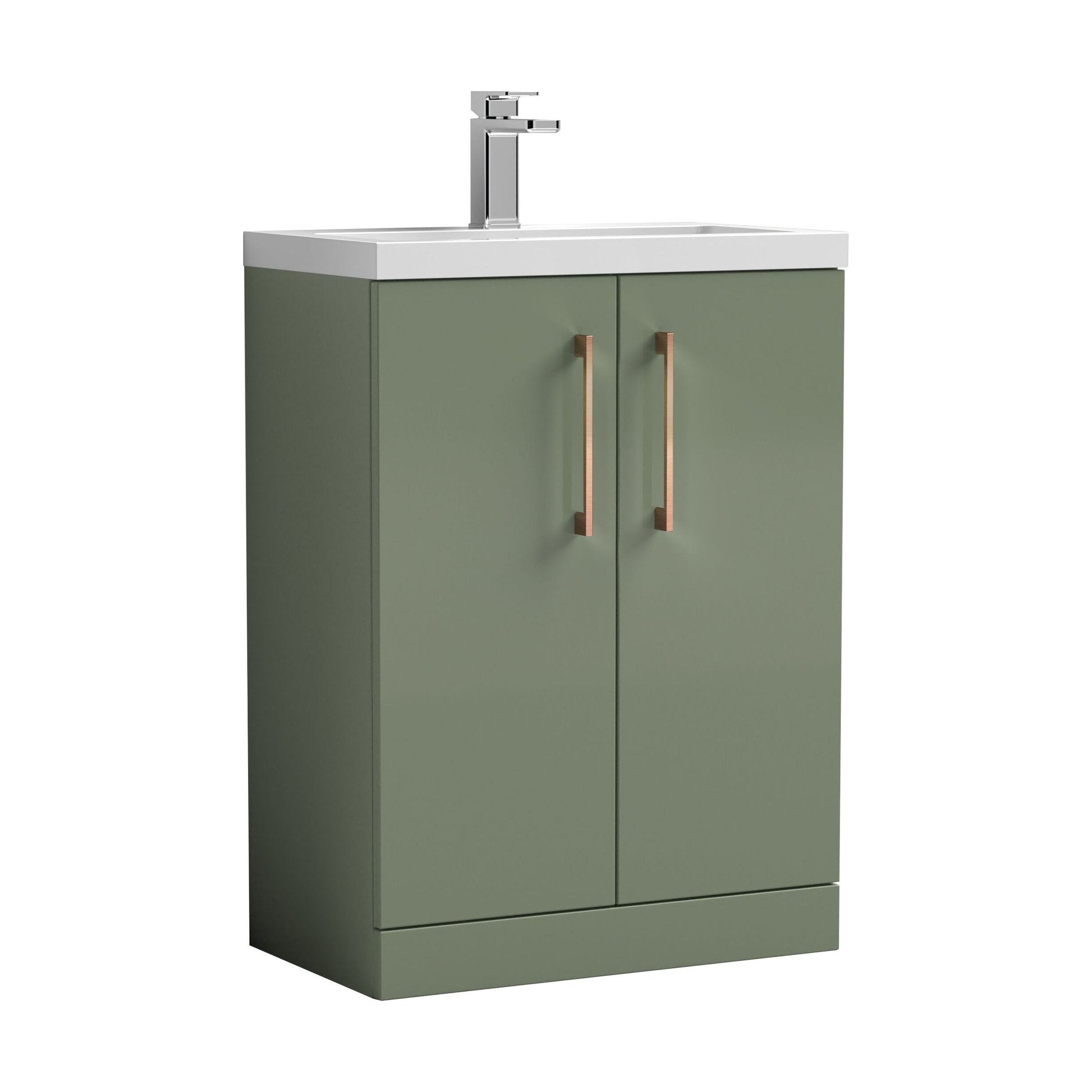 [BFLE119EH1516] Bramshall Floor Standing Cloakroom Vanity Basin Unit with Choice of Finish, Handle Finish and Size - Cutout
