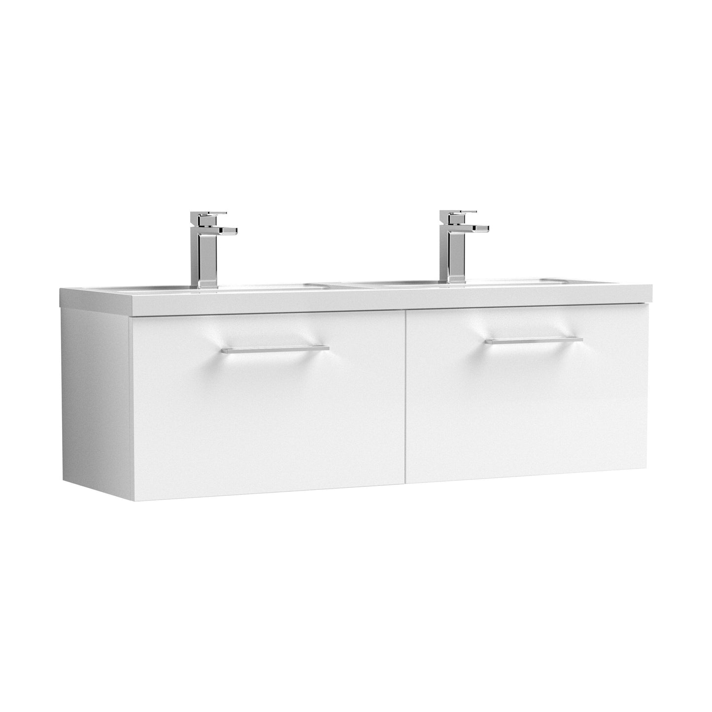 [BFLE122C2] Bramshall Wall Hung 2 Drawer Vanity Basin Unit - 1200mm - Choice of Colour and Basin Type - Cutout